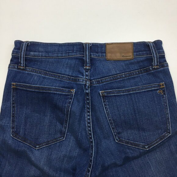 MADEWELL Med Wash 10" High Rise 5 Pocket Logo Hardware Skinny Jeans - Picture 9 of 12